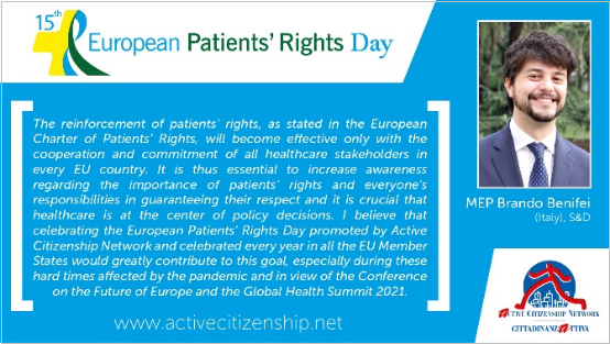 Integrazione della pagina International National celebrations for the European Patients Rights Day html d7556382d8e7b095